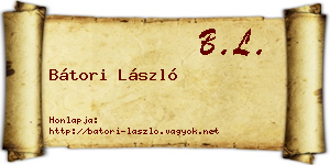 Bátori László névjegykártya