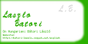 laszlo batori business card