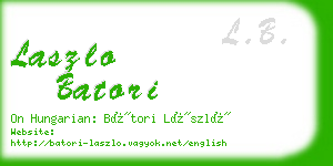 laszlo batori business card